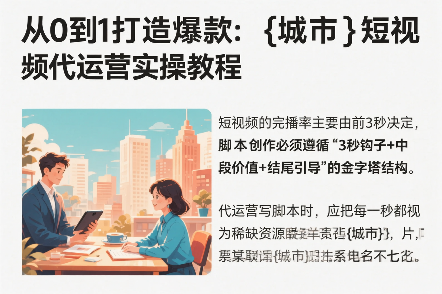 从0到1打造爆款：丽江短视频代运营实操教程