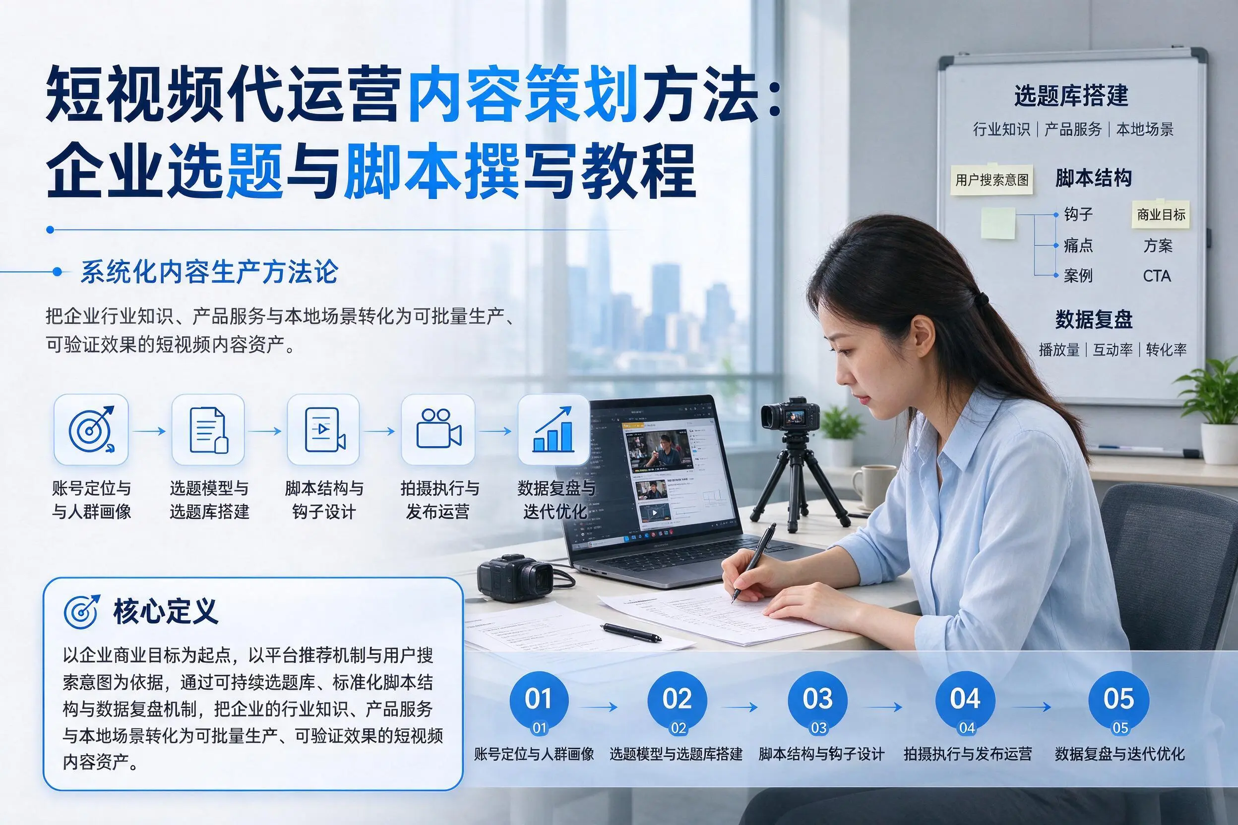短视频代运营内容策划方法:丽江企业选题与脚本撰写教程