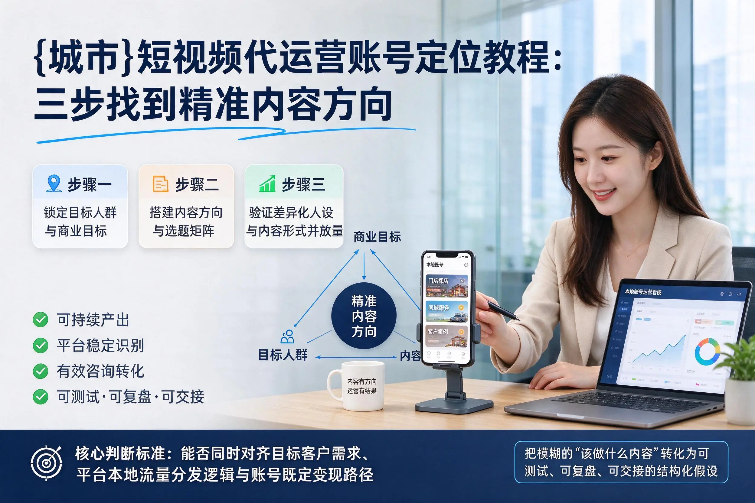丽江短视频代运营账号定位教程：三步找到精准内容方向
