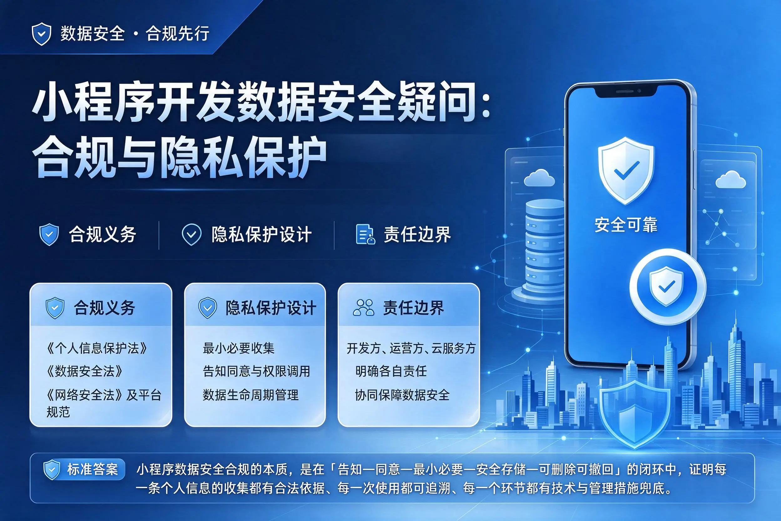 丽江小程序开发数据安全疑问：合规与隐私保护