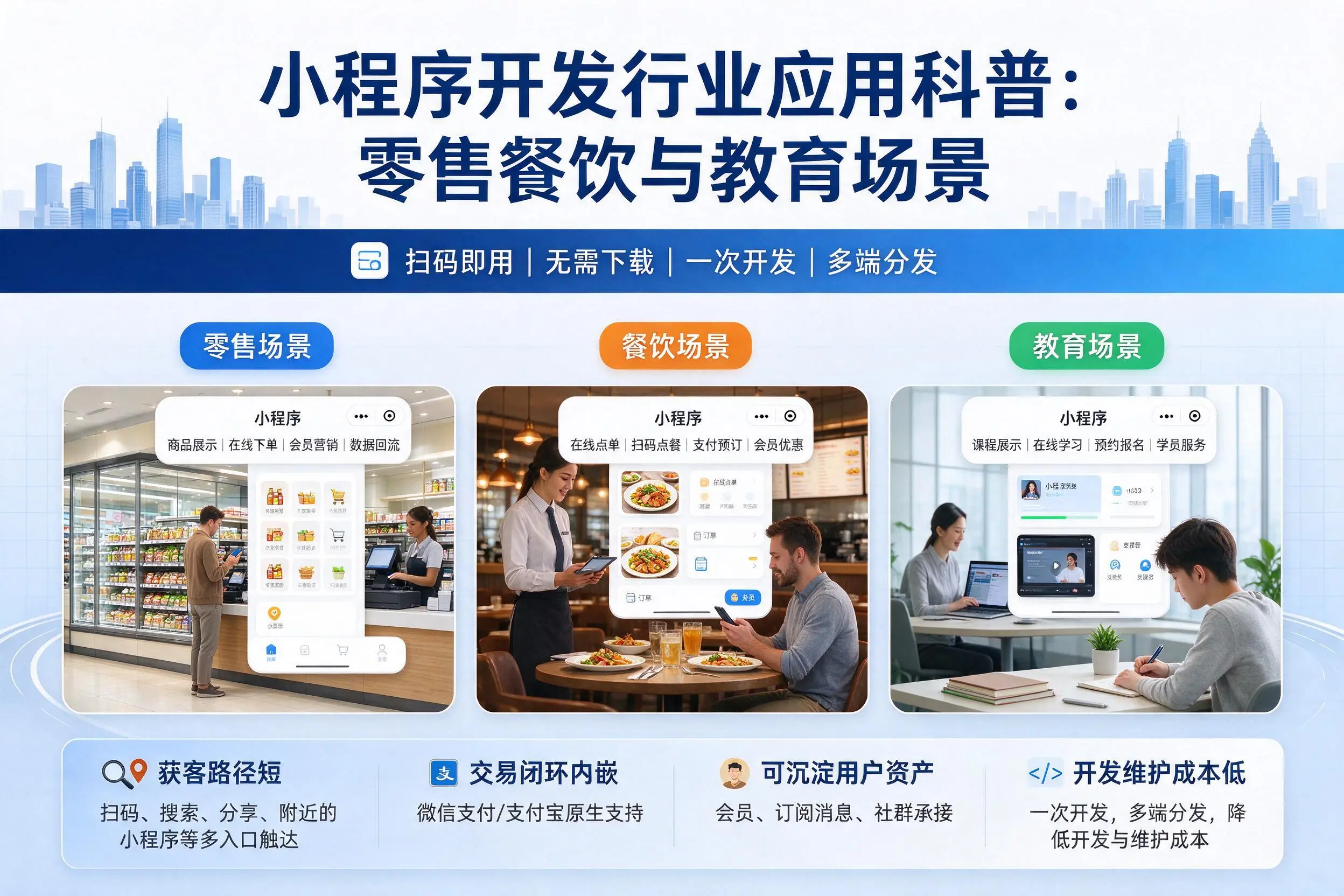 丽江小程序开发行业应用科普：零售餐饮与教育场景