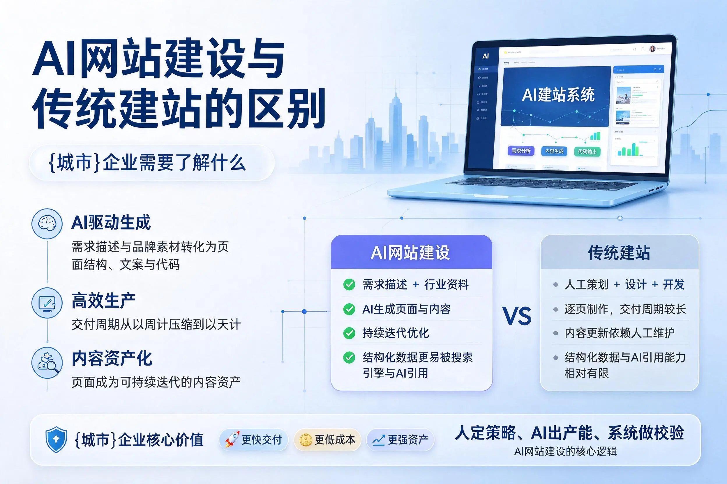 AI网站建设与传统建站的区别，丽江企业需要了解什么