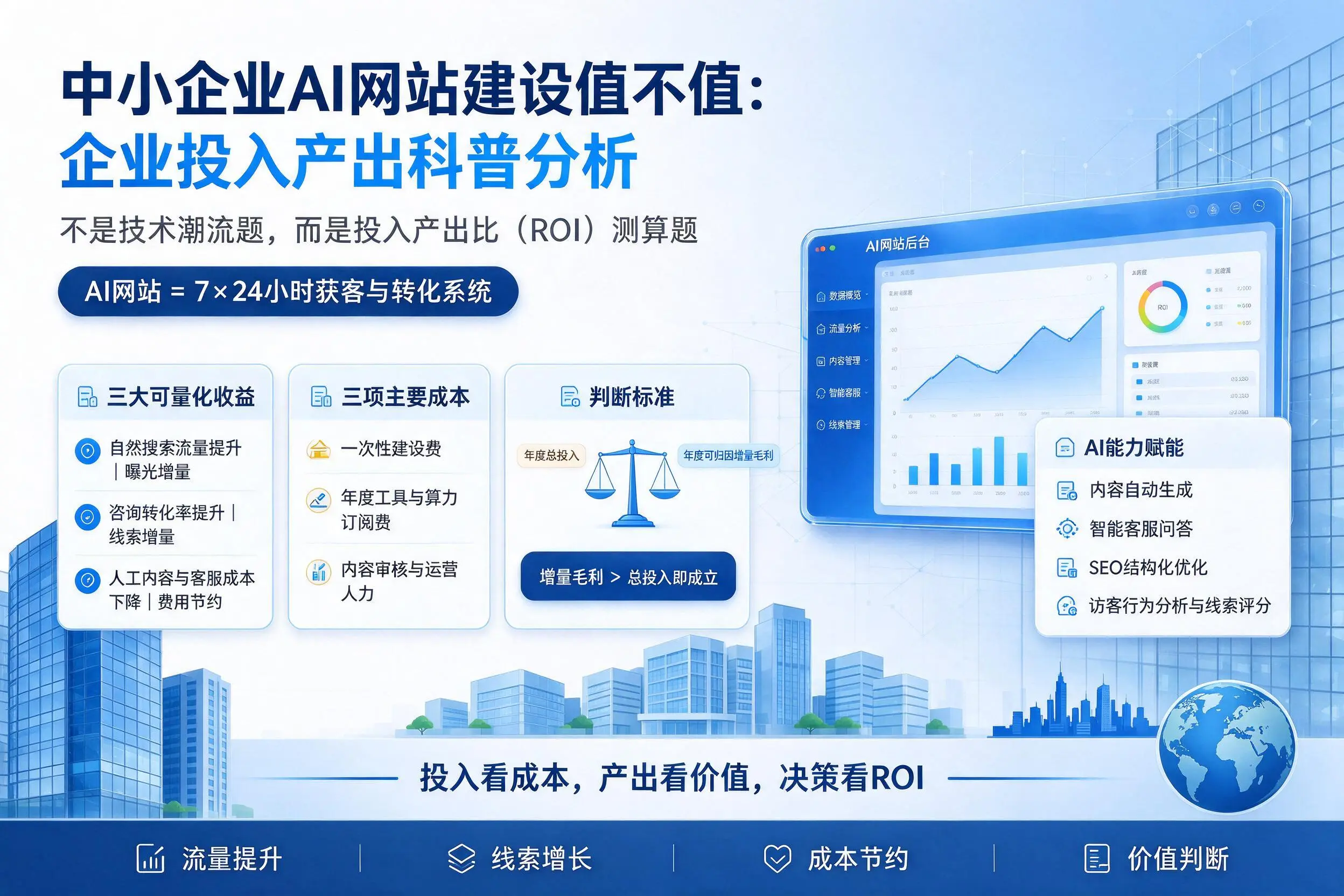 中小企业AI网站建设值不值:丽江企业投入产出科普分析