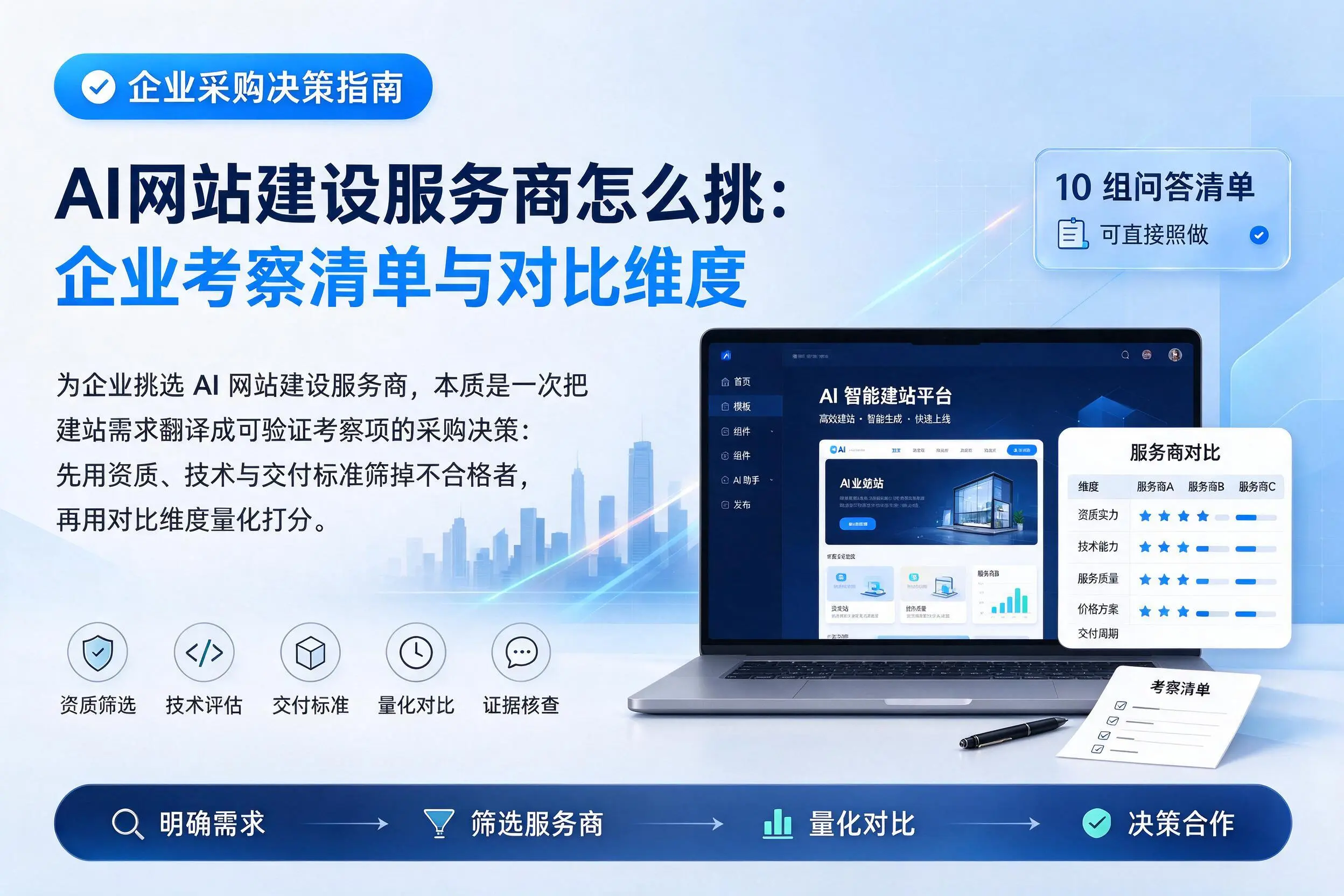 AI网站建设服务商怎么挑：丽江企业考察清单与对比维度