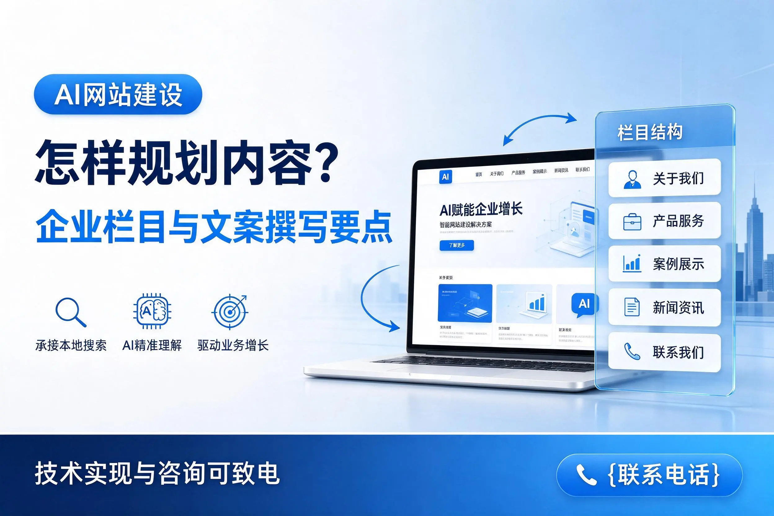 AI网站建设怎样规划内容？丽江企业栏目与文案撰写要点