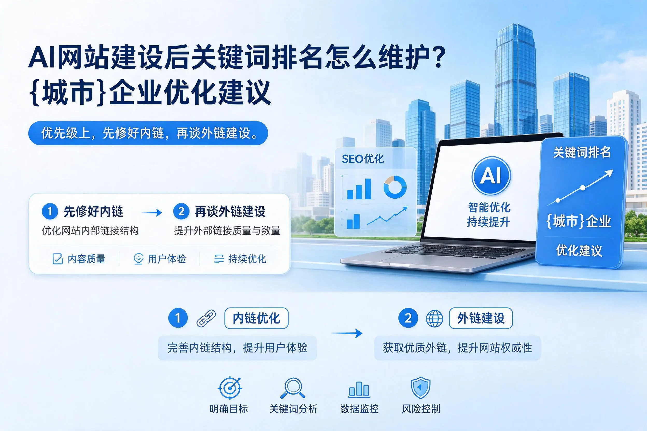 AI网站建设后关键词排名怎么维护?丽江企业优化建议