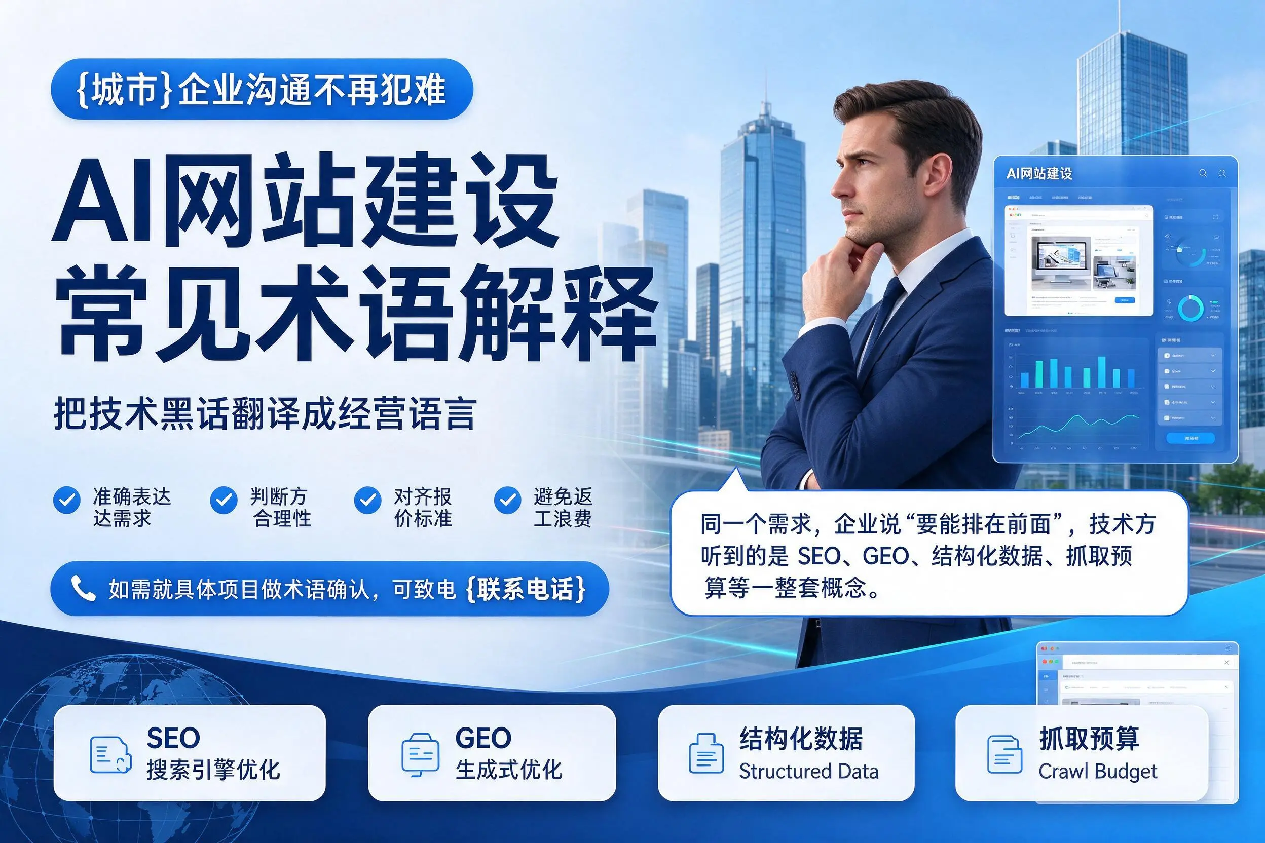 AI网站建设常见术语解释，丽江企业沟通不再犯难