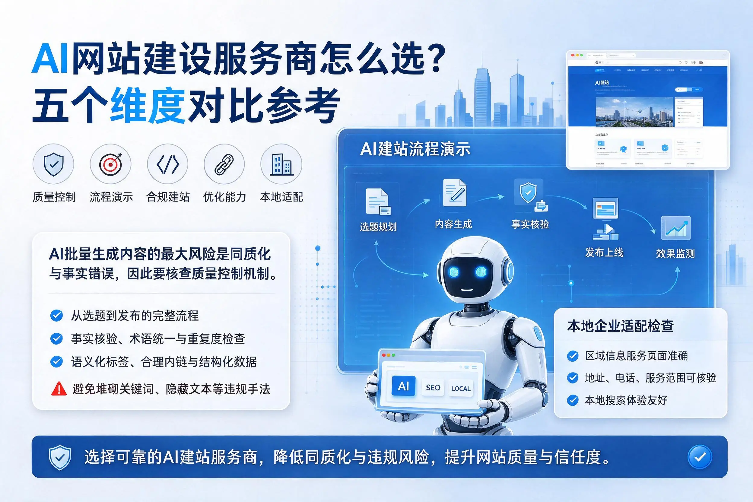 丽江AI网站建设服务商怎么选?五个维度对比参考