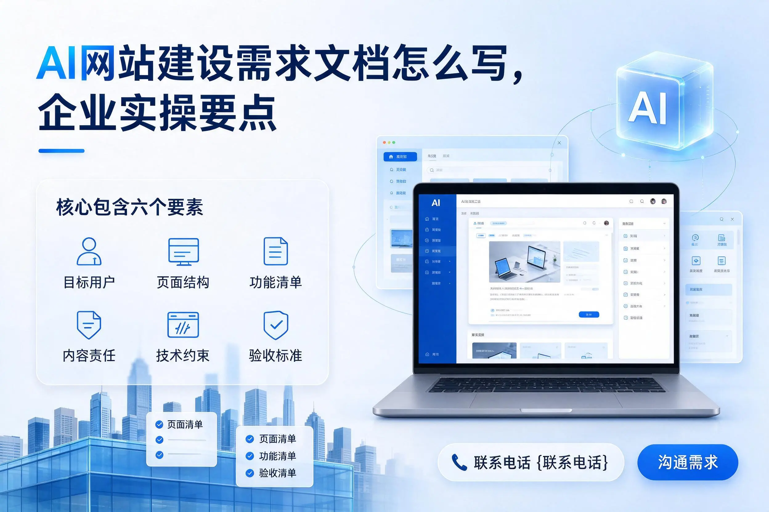 AI网站建设需求文档怎么写，丽江企业实操要点