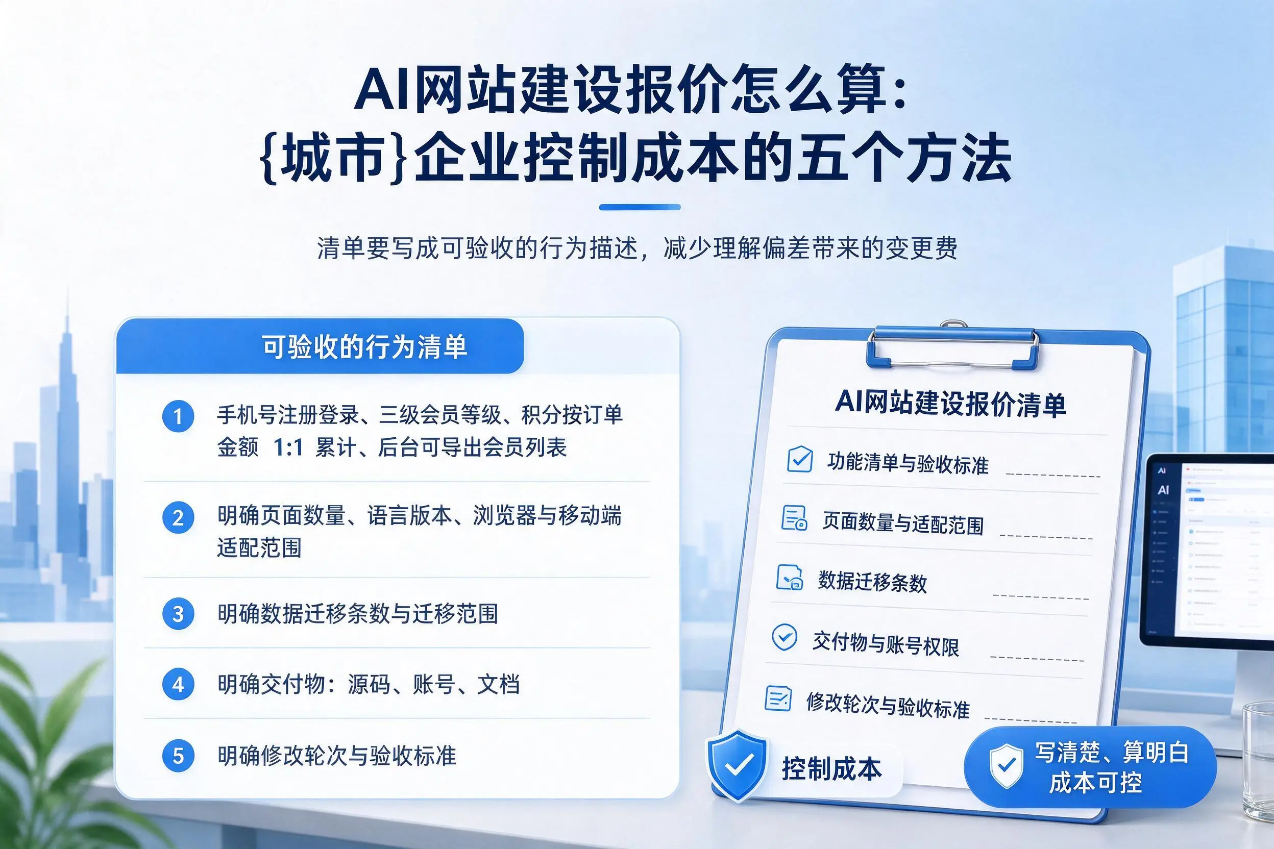 AI网站建设报价怎么算：丽江企业控制成本的五个方法
